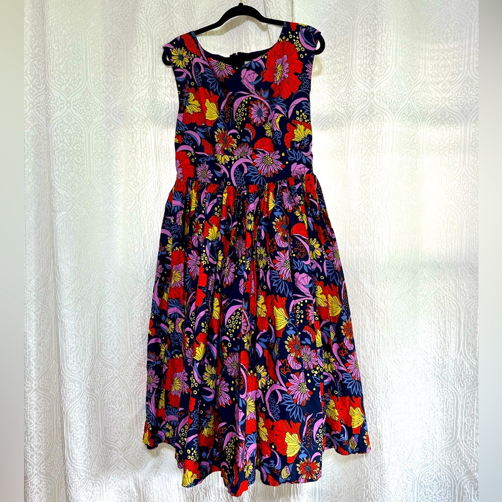 ModCloth Fabulous Fit & Flare Dress in Navy Floral